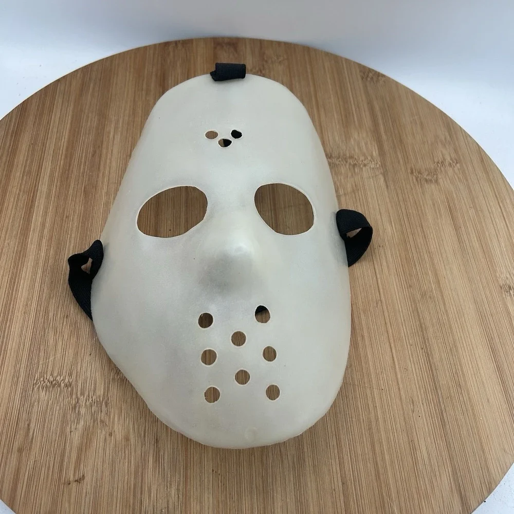Friday The 13th FaceMask Costume Jason Voorhees Halloween Hockey White Scary - Picture 1 of 3